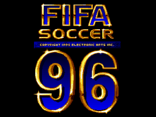 FIFA Soccer 96 title screen for Super Nintendo